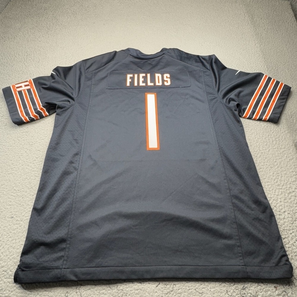 Chicago Bears Justin Fields Jersey Mens XL Blue Nike NFL Game On Field Shirt